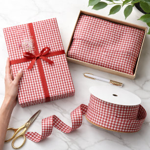 Mini-Aurora-Rot-Gingham-Karomuster Seidenpapier