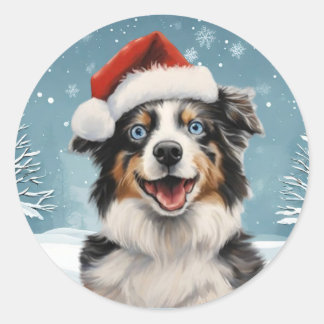 Mini Aussie 2 Holiday Stickers