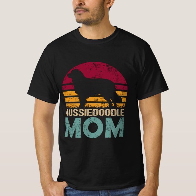 Mini Aussie Aussiedoodle Mama Grandma Girl Mama T-Shirt (Vorderseite)