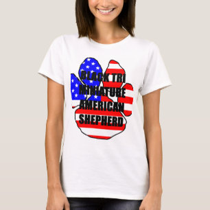 Mini-aussie fag Pfote schwarz tri T-Shirt