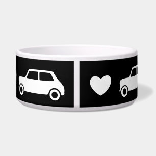 Mini Auto Herzen Schwarz Napf