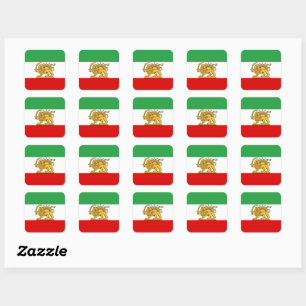 Mini autocollant du drapeau Lion et Soleil d'IRAN