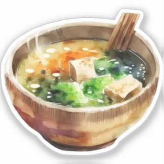 Mini autocollants d'art de soupe coréenne