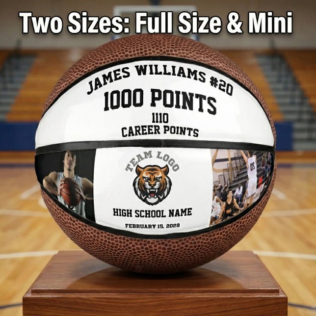 Mini Ballon De Basket 1000 Points Jalon Avec Photos Personnalisées (Créateur téléchargé)