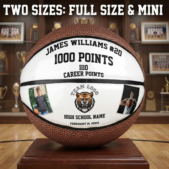 Mini Ballon De Basket 1000 Points Jalon Avec Photos Personnalisées (Créateur téléchargé)