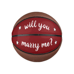 Mini Ballon De Basket allez-vous m'épouser basketball par dalDesignNZ