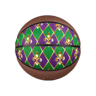 Mini Ballon De Basket Arrière - plan de bijoux Mardi Gras