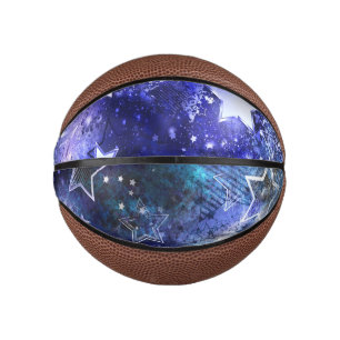 Mini Ballon De Basket Arrière - plan spatial avec étoiles