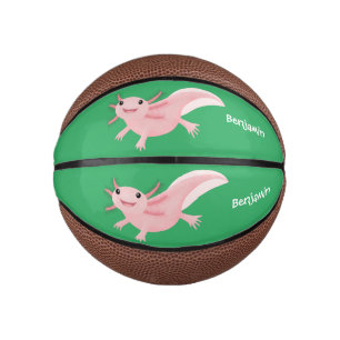 Mini Ballon De Basket axolotl rose pâle