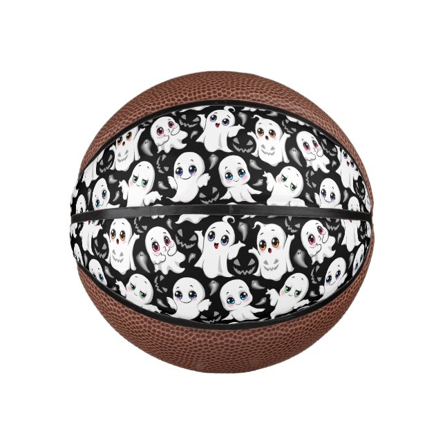 Mini Ballon De Basket Baby Ghosts Éffrayant mignon Halloween humeur (Devant)