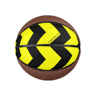 Mini Ballon De Basket Basket-ball à flèches jaunes