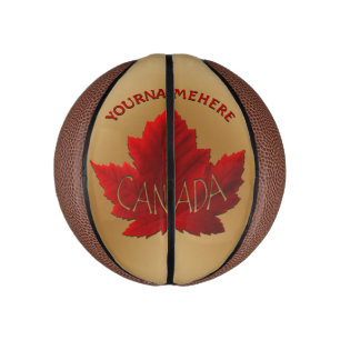Mini Ballon De Basket Basket-ball canadien Boules Feuille d'érable perso