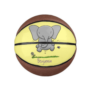 Mini Ballon De Basket Belle adorable dessin d'éléphant bébé