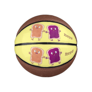Mini Ballon De Basket Beurre d'arachide mignonne et caricature sandwich 