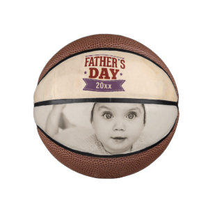 Mini Ballon De Basket Cadeau photo Fête des pères personnalisée