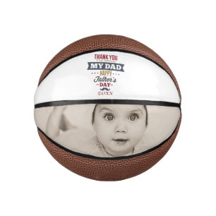 Mini Ballon De Basket Cadeau photo personnalisé unique Fête des pères
