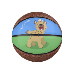 Mini Ballon De Basket Caricature amusante hyena riant illustration