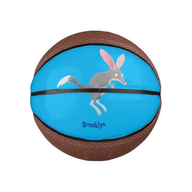 Mini Ballon De Basket Caricature de bilby australien très heureuse (Devant)
