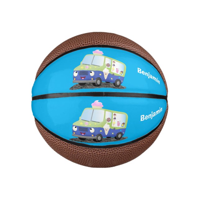 Mini Ballon De Basket Caricature de camion de glace joli (Devant)
