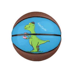 Mini Ballon De Basket Caricature de dinosaure vert t rex