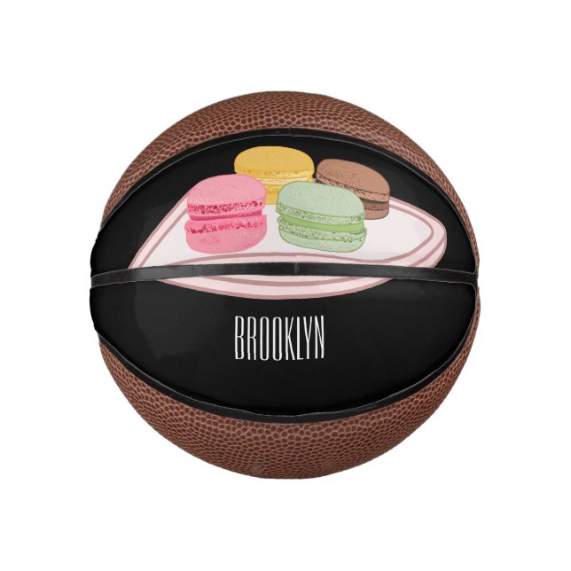 Mini Ballon De Basket Caricature de Macaron (Devant)