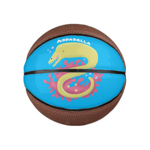 Mini Ballon De Basket Caricature humoristique murène verte