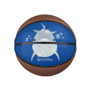 Mini Ballon De Basket Caricature joli dauphin kawaii kawaii