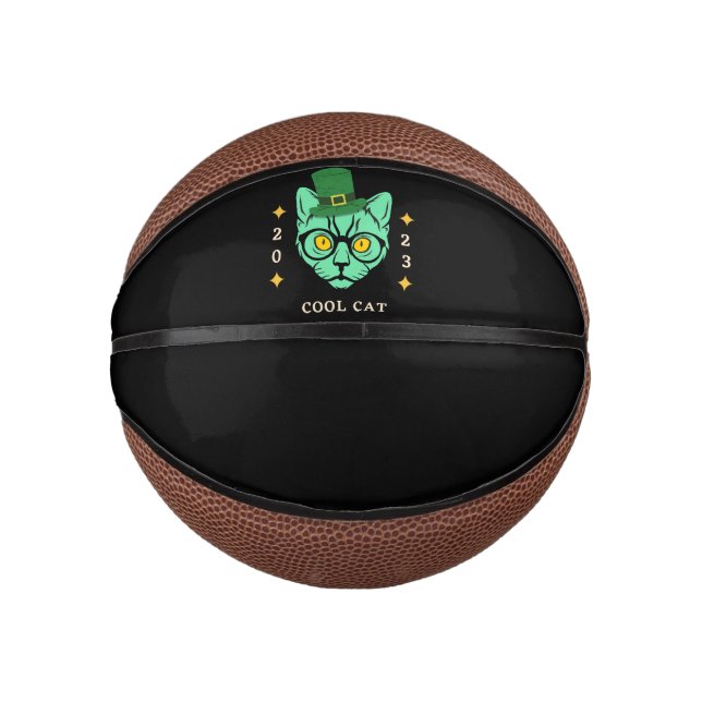 Mini Ballon De Basket Chat Cool de basket (Devant)