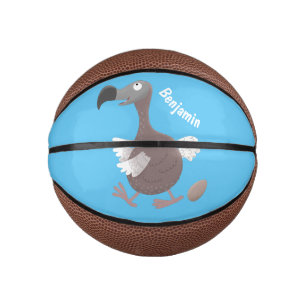Mini Ballon De Basket Drôle dessin animé d'oiseau de dodo