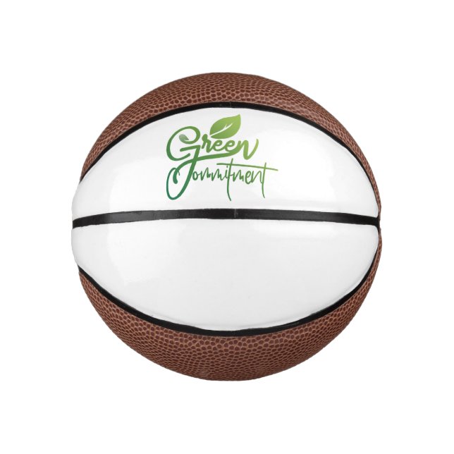Mini Ballon De Basket Engagement vert (Devant)