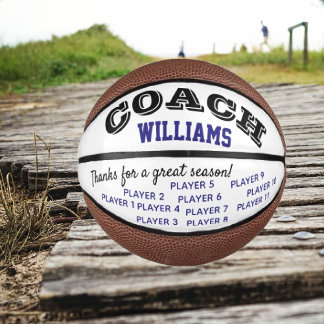 Mini Ballon De Basket Équipe de basket-ball coach personnalisé merci cad