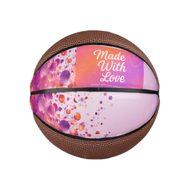 Mini Ballon De Basket Fabriqué avec montre d'amour (Devant)