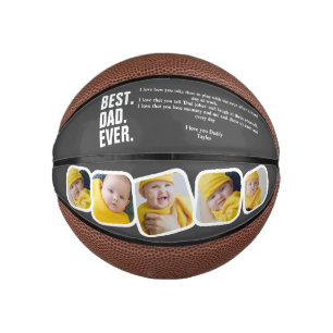 Mini Ballon De Basket Fête des pères personnalisée cadeau photo meilleur