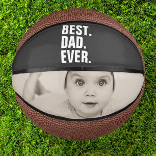 Mini Ballon De Basket Fête des pères personnalisée cadeau photo meilleur