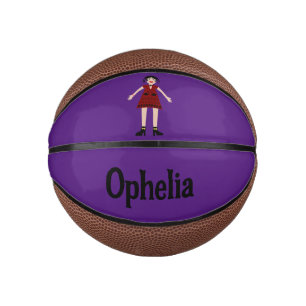 Mini Ballon De Basket Gothique Halloween Vampire Lady Nom personnalisé