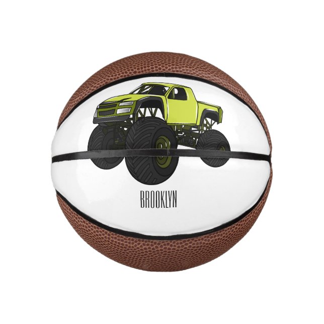 Mini Ballon De Basket Illustration de camion monstre (Devant)