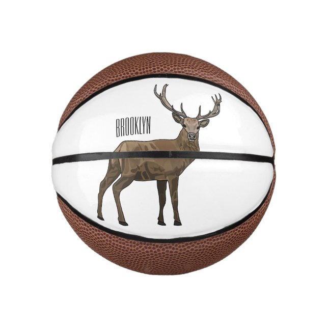 Mini Ballon De Basket Illustration de dessin sur le cerf (Devant)