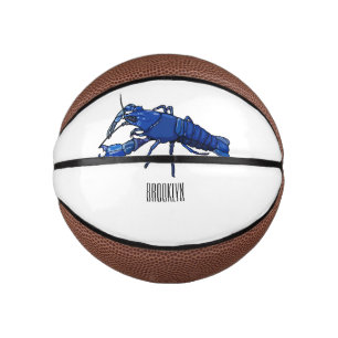 Mini Ballon De Basket Illustration de l'écrevisse marron bleu