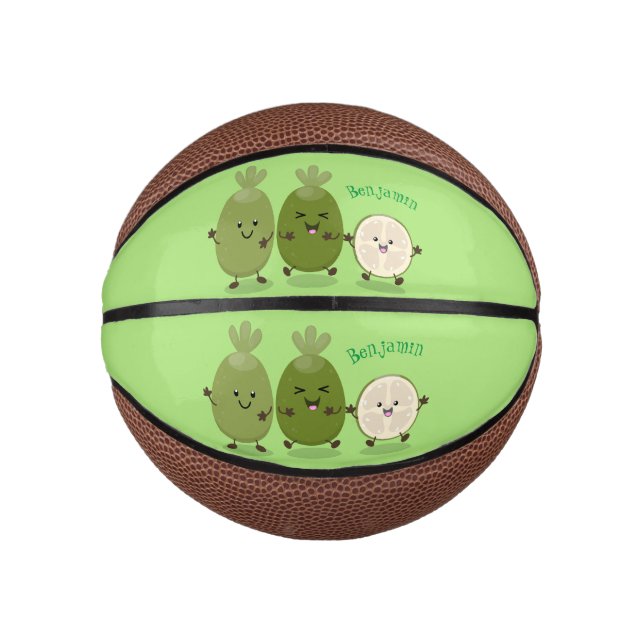 Mini Ballon De Basket Illustration de mignonne guava feijoa (Devant)