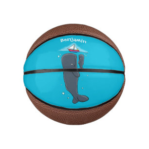 Mini Ballon De Basket Illustration de mignons baleines et voiliers