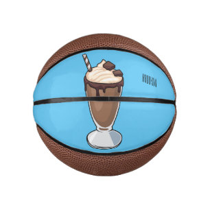 Mini Ballon De Basket Illustration de milk-shake au chocolat