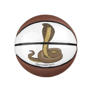 Mini Ballon De Basket Illustration de serpent à cobra Brown