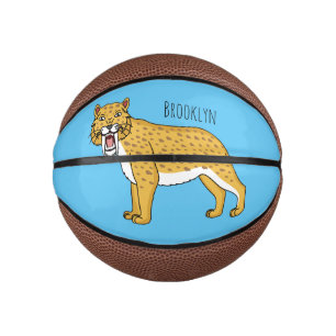 Mini Ballon De Basket Illustration de tigre à dents de sabre 