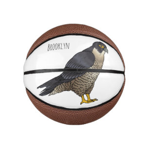 Mini Ballon De Basket Illustration d'oiseau de faucon pèlerin