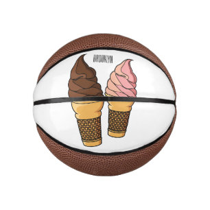 Mini Ballon De Basket Illustration du cône de crème glacée