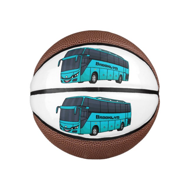 Mini Ballon De Basket Illustration d'un autobus à passagers moderne (Devant)