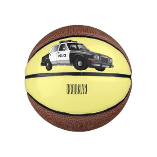 Mini Ballon De Basket Illustration d'une voiture de police