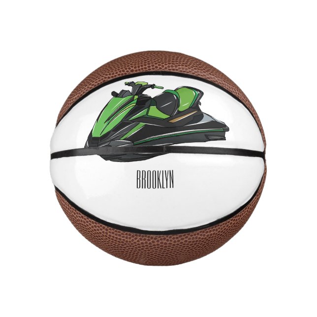 Mini Ballon De Basket Illustration Jet ski (Devant)