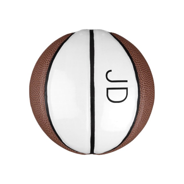 Mini Ballon De Basket Initiales de basket personnalisées (Vertical)