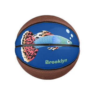 Mini Ballon De Basket Joli guppy fantaisie poisson tropical dessin animé